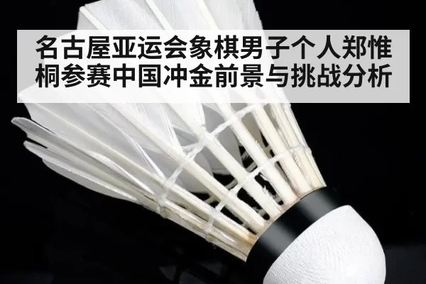 名古屋亚运会象棋男子个人郑惟桐参赛中国冲金前景与挑战分析